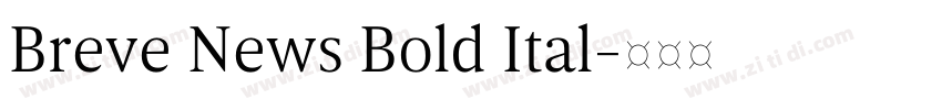 Breve News Bold Ital字体转换